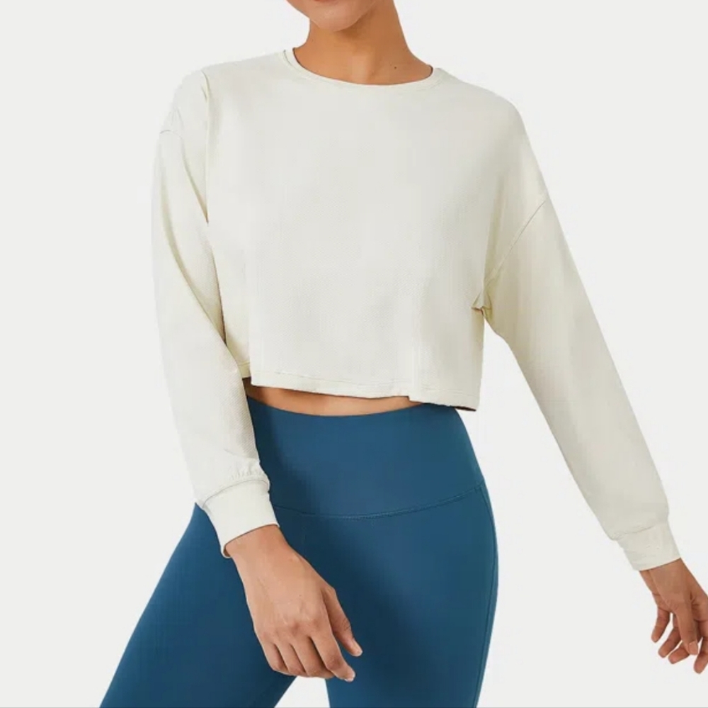 5/25 ❤️ Halara Dropped Shoulder Long Sleeve Cropped Sports Top